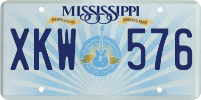 MS license plate XKW576