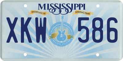 MS license plate XKW586