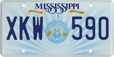 MS license plate XKW590