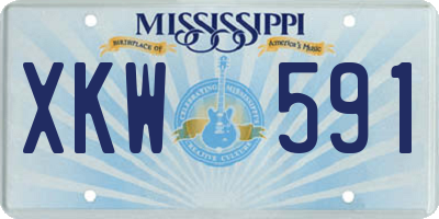 MS license plate XKW591