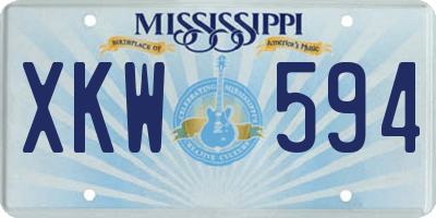 MS license plate XKW594