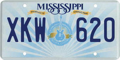 MS license plate XKW620