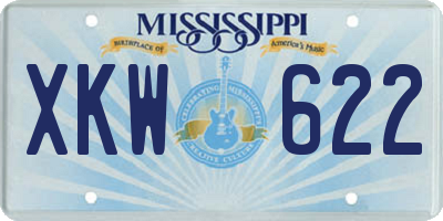 MS license plate XKW622