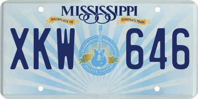 MS license plate XKW646