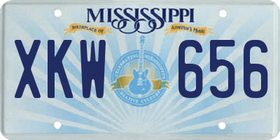 MS license plate XKW656