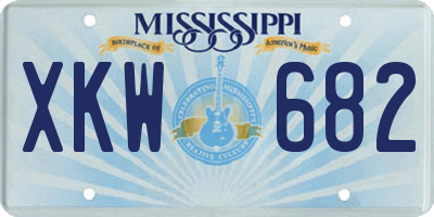 MS license plate XKW682