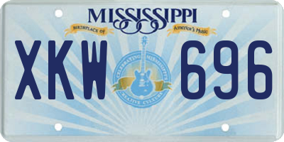 MS license plate XKW696