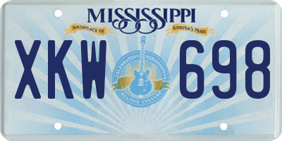 MS license plate XKW698