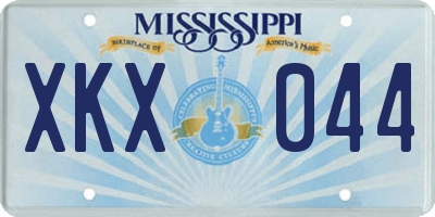 MS license plate XKX044