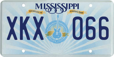 MS license plate XKX066