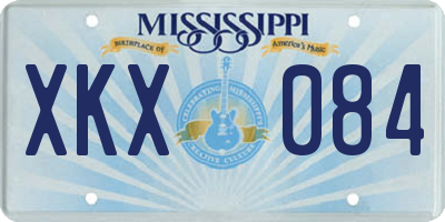 MS license plate XKX084