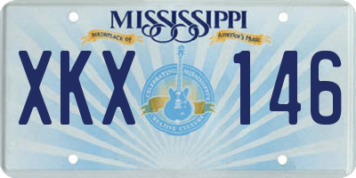 MS license plate XKX146