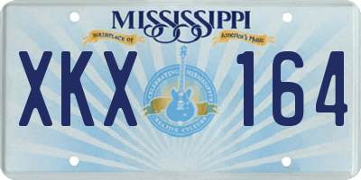 MS license plate XKX164