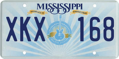 MS license plate XKX168