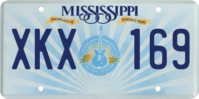 MS license plate XKX169