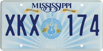 MS license plate XKX174