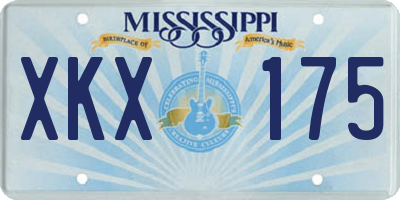 MS license plate XKX175