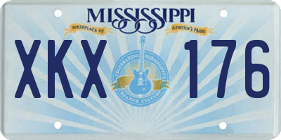 MS license plate XKX176