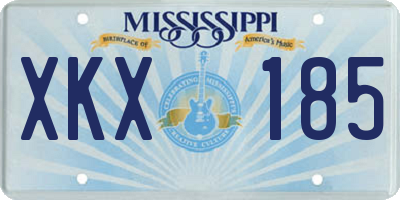 MS license plate XKX185