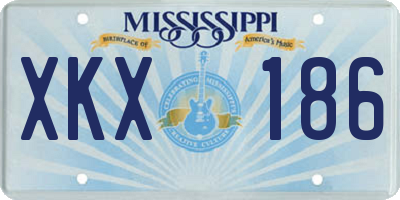 MS license plate XKX186