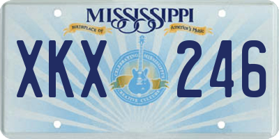 MS license plate XKX246