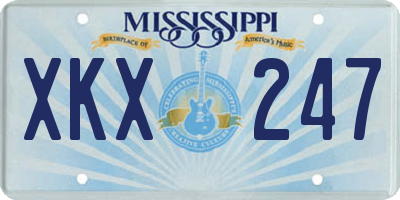MS license plate XKX247