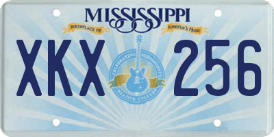 MS license plate XKX256