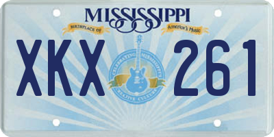 MS license plate XKX261