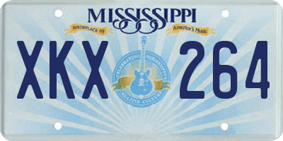 MS license plate XKX264