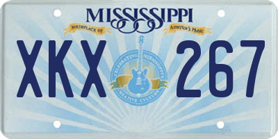 MS license plate XKX267