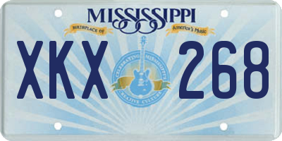 MS license plate XKX268