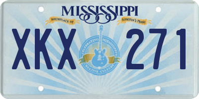 MS license plate XKX271