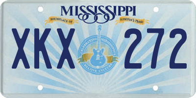 MS license plate XKX272