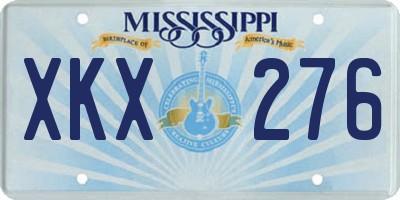MS license plate XKX276