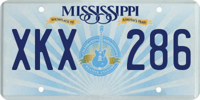 MS license plate XKX286