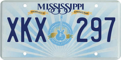 MS license plate XKX297