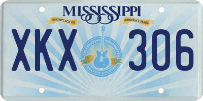 MS license plate XKX306