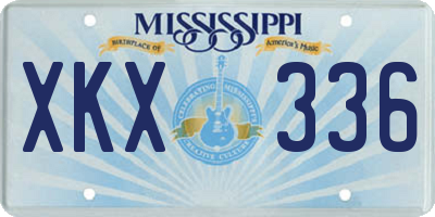 MS license plate XKX336