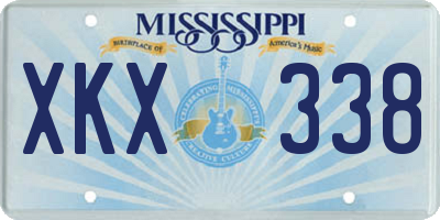 MS license plate XKX338