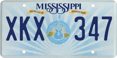 MS license plate XKX347