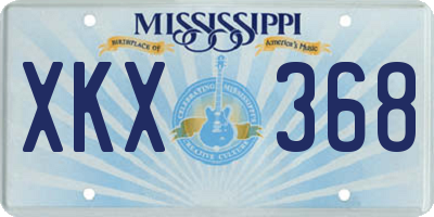 MS license plate XKX368