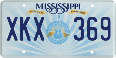 MS license plate XKX369