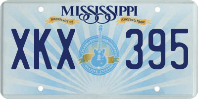 MS license plate XKX395
