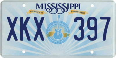 MS license plate XKX397