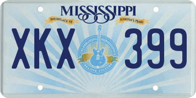 MS license plate XKX399