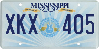 MS license plate XKX405