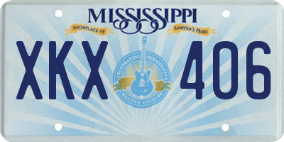 MS license plate XKX406