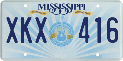 MS license plate XKX416