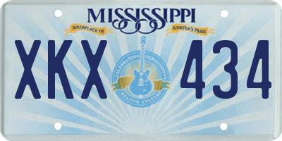 MS license plate XKX434