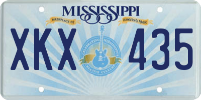 MS license plate XKX435